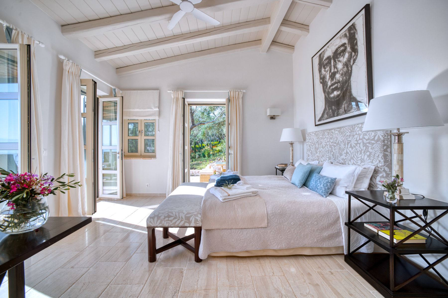 Double bedroom at Villa Thea, Corfu