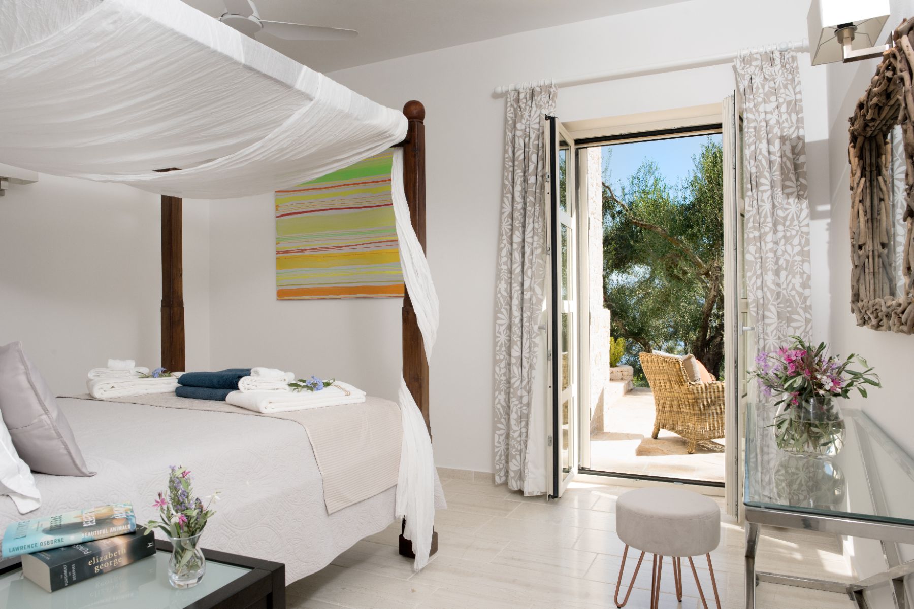 Double bedroom at Villa Thea, Corfu