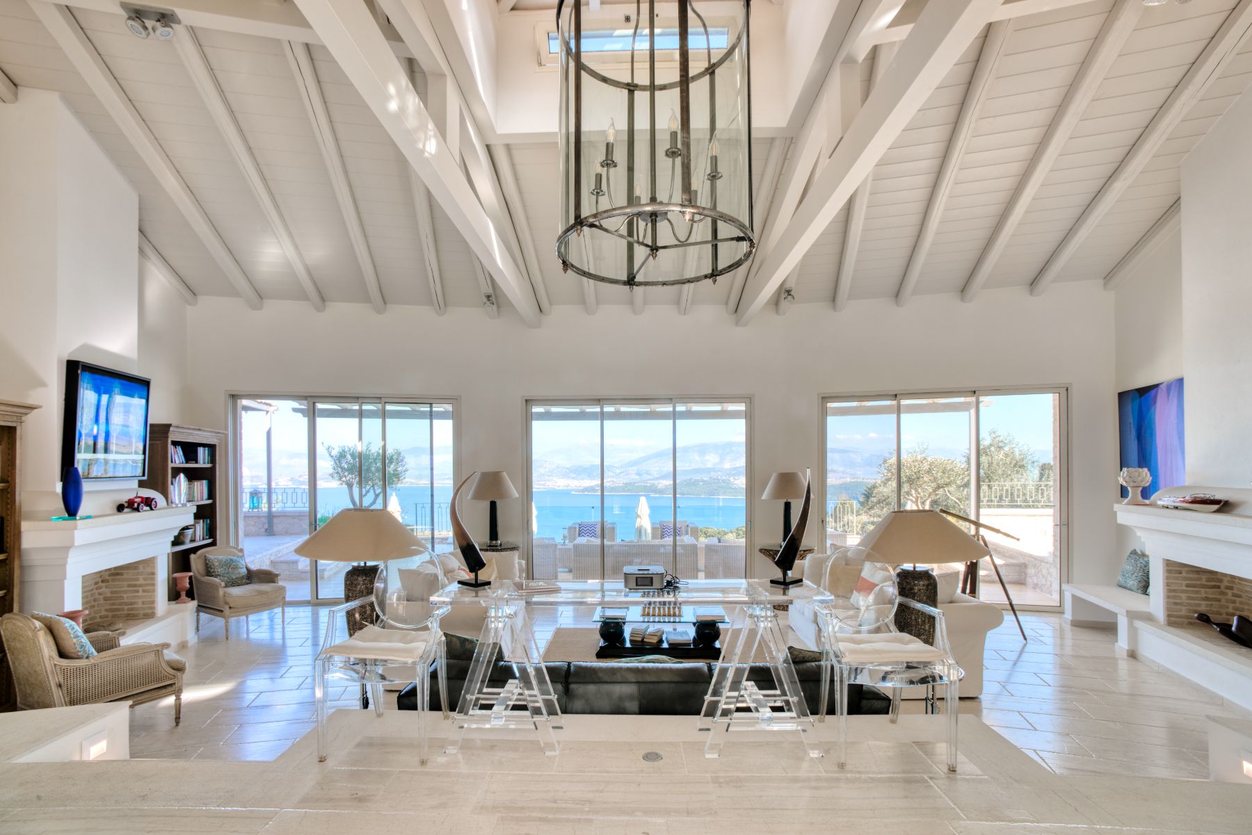 Living room at Villa Thea, Corfu
