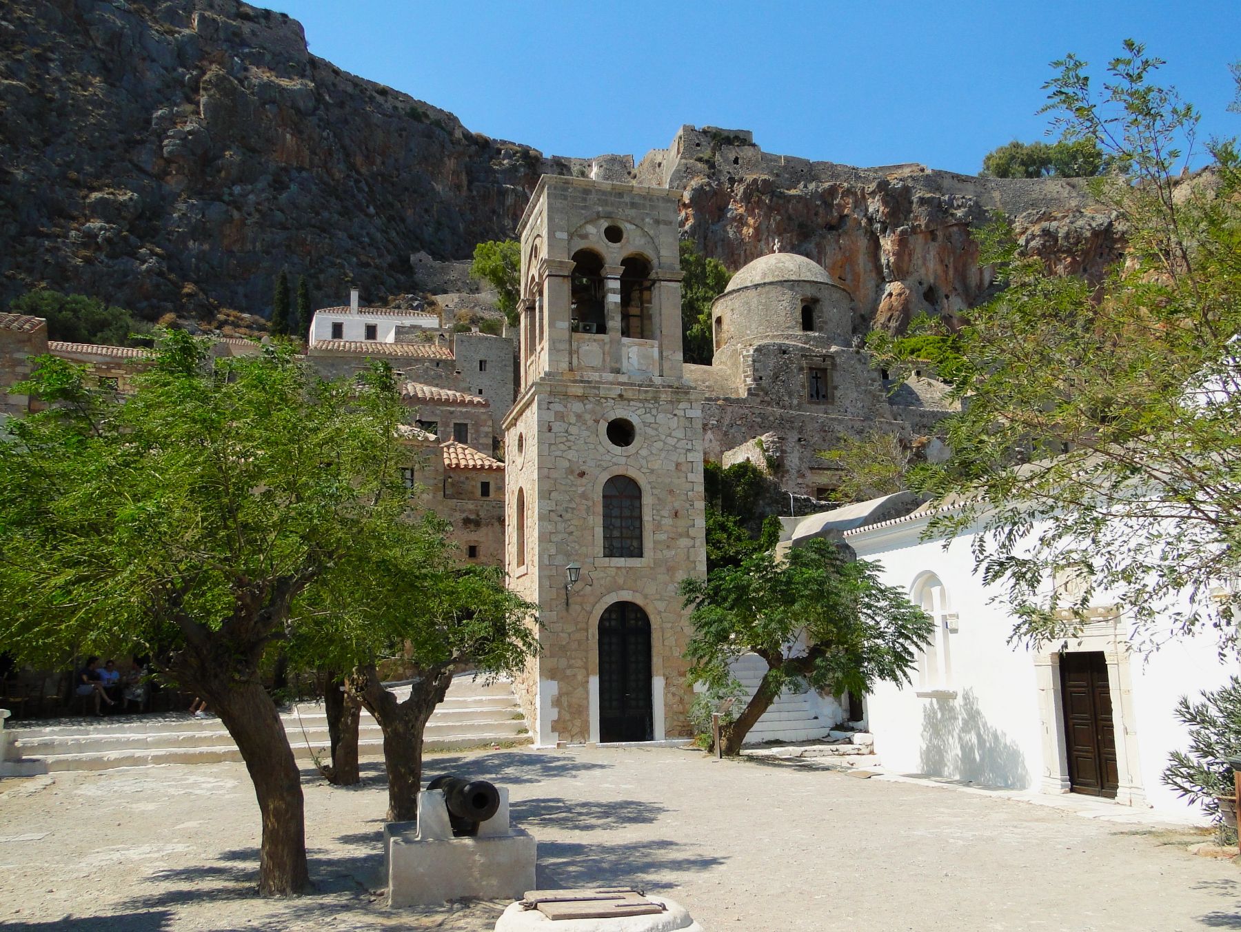 Exterior view of Monemvasia Chapel in Greece