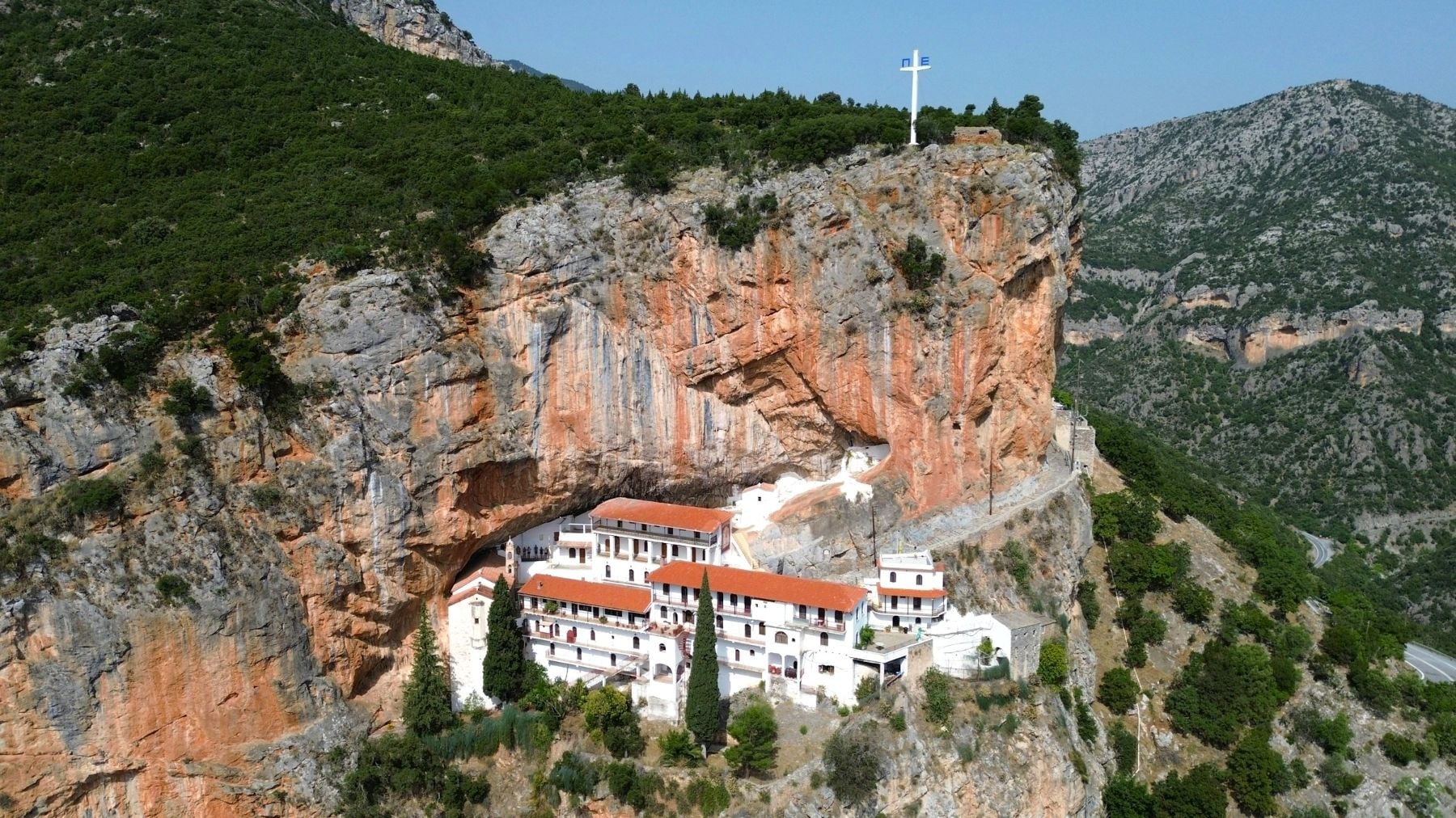 Aerial view of the cliffside village, Monemvasia