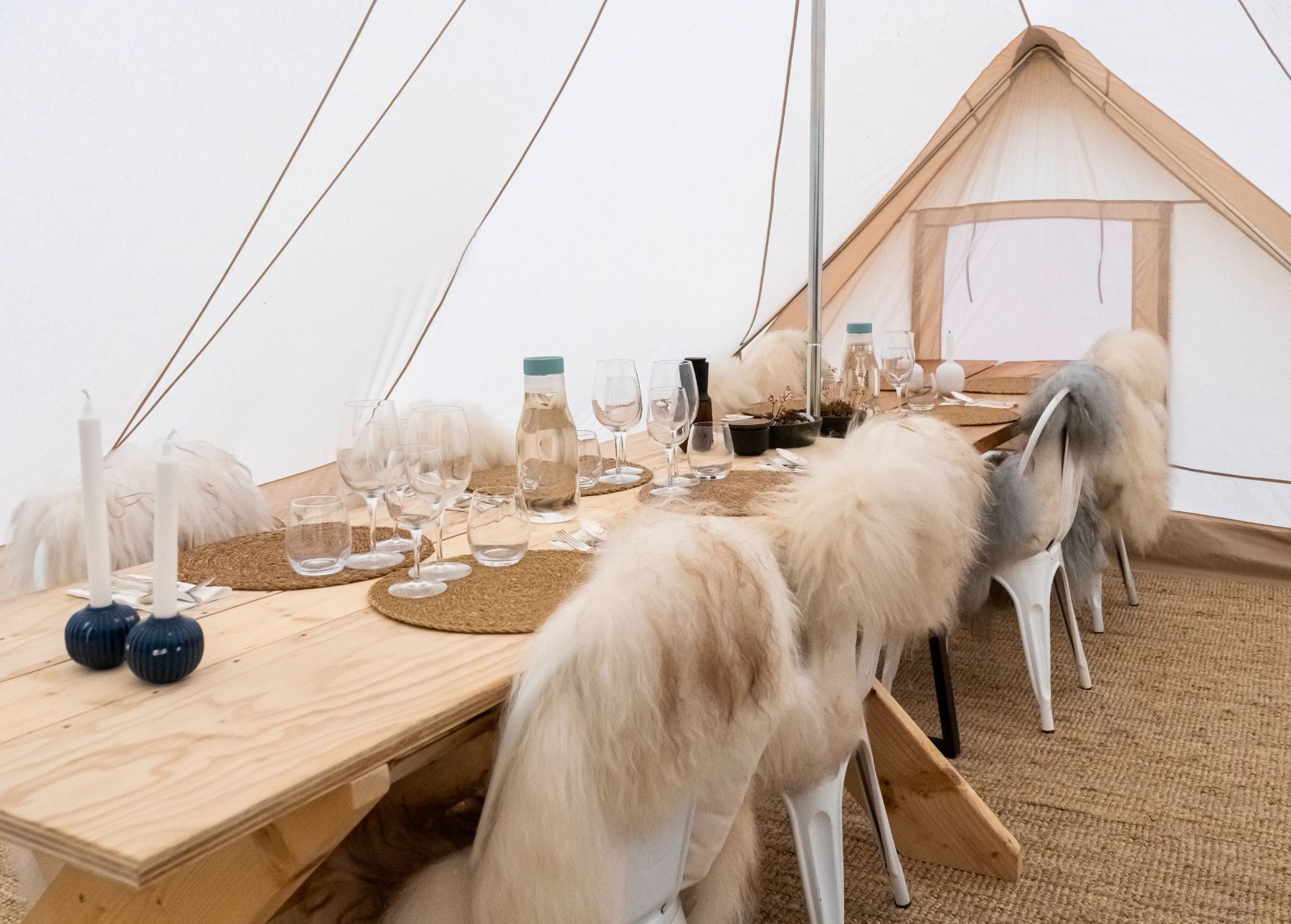 Dining tent at Camp Saqqaq near Disko Bay Greenland