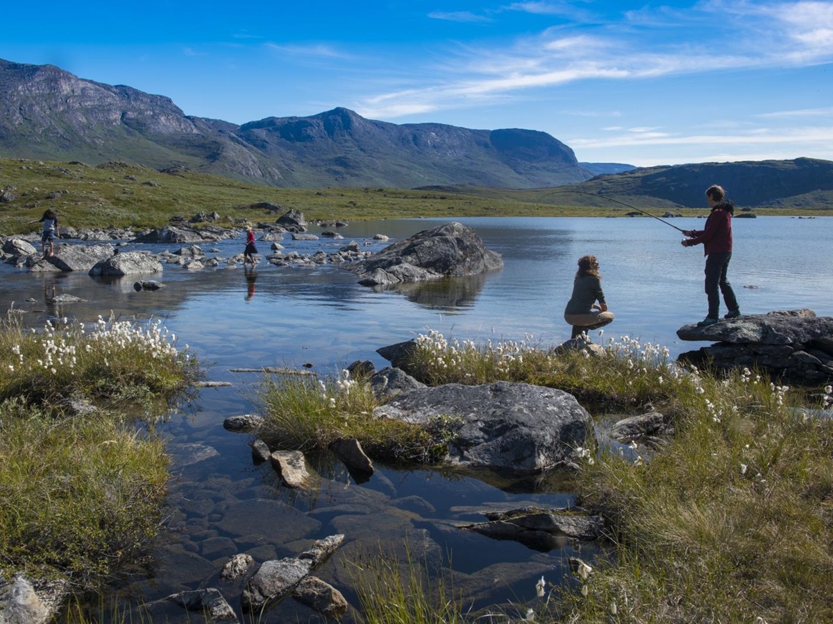 Fishing for char in Greenland