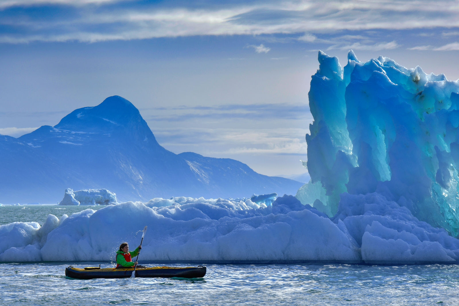 Kayaking with Glacier in Greenland