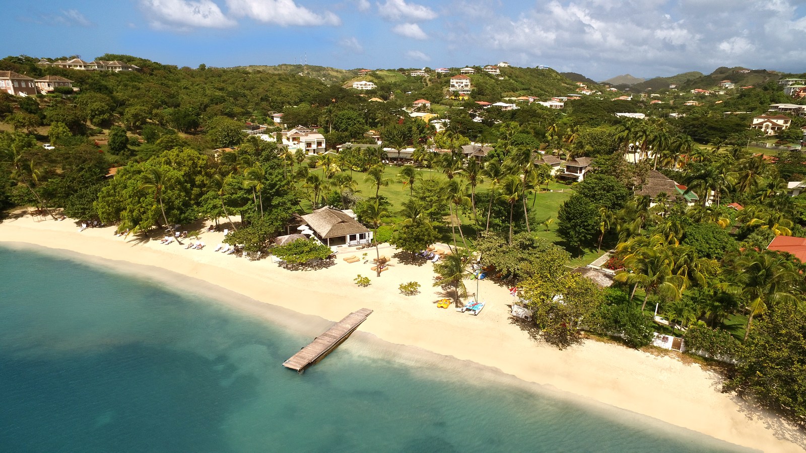 Aerial of Calabash beach, Grenada