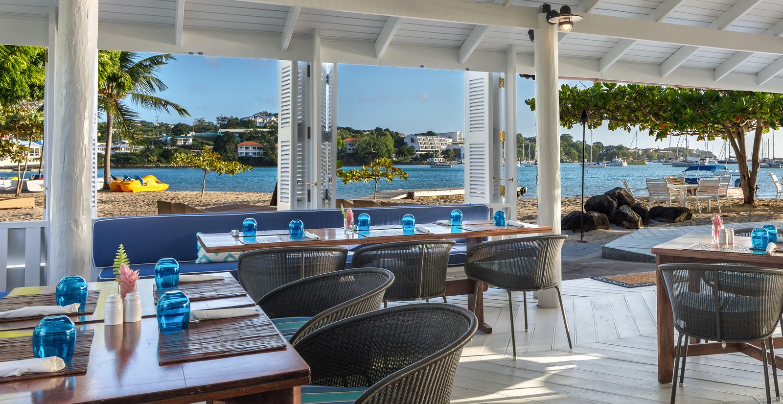 the beachclub of Calabash Hotel, Grenada