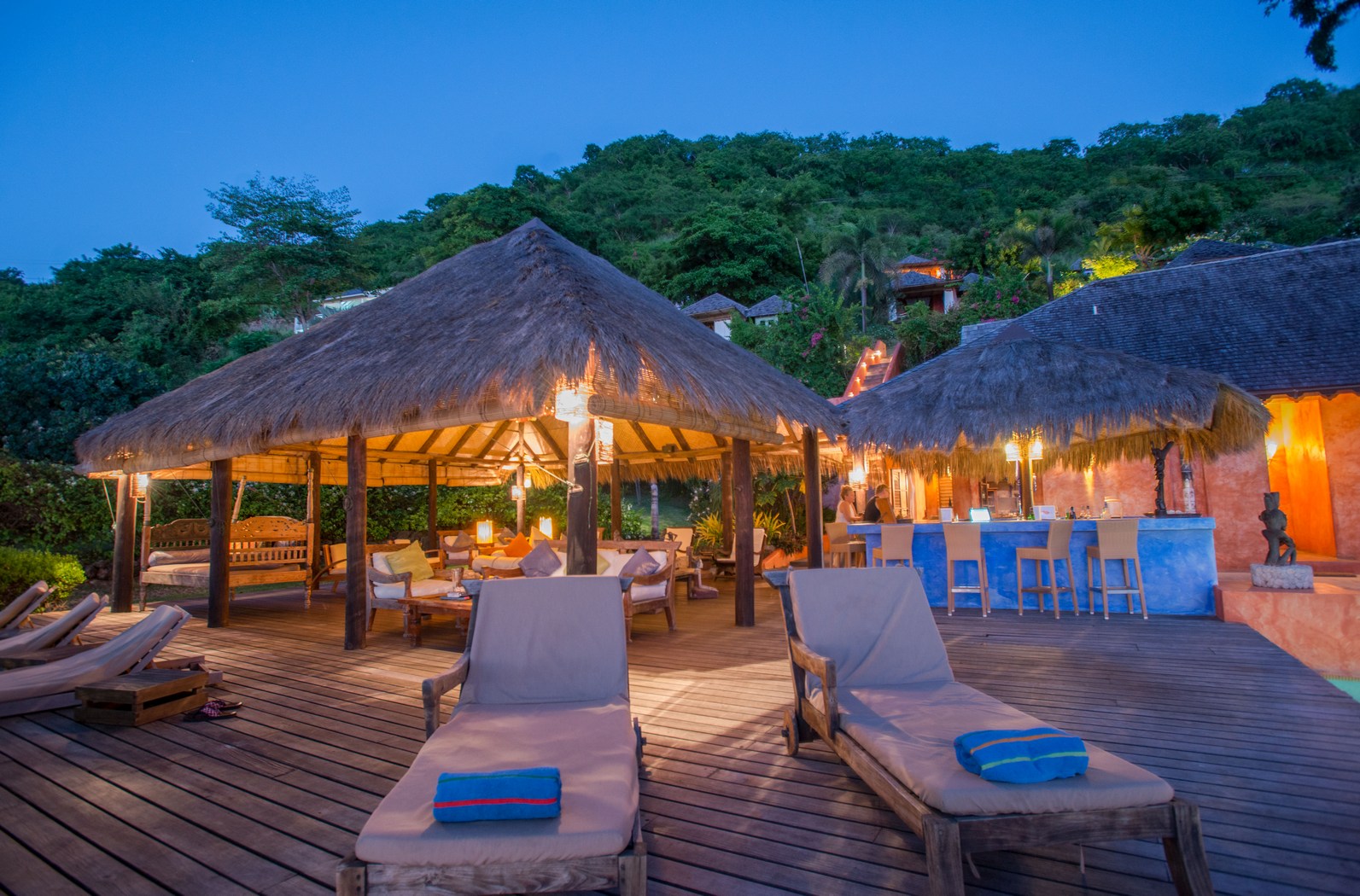 Sunset lounge of Laluna, Grenada