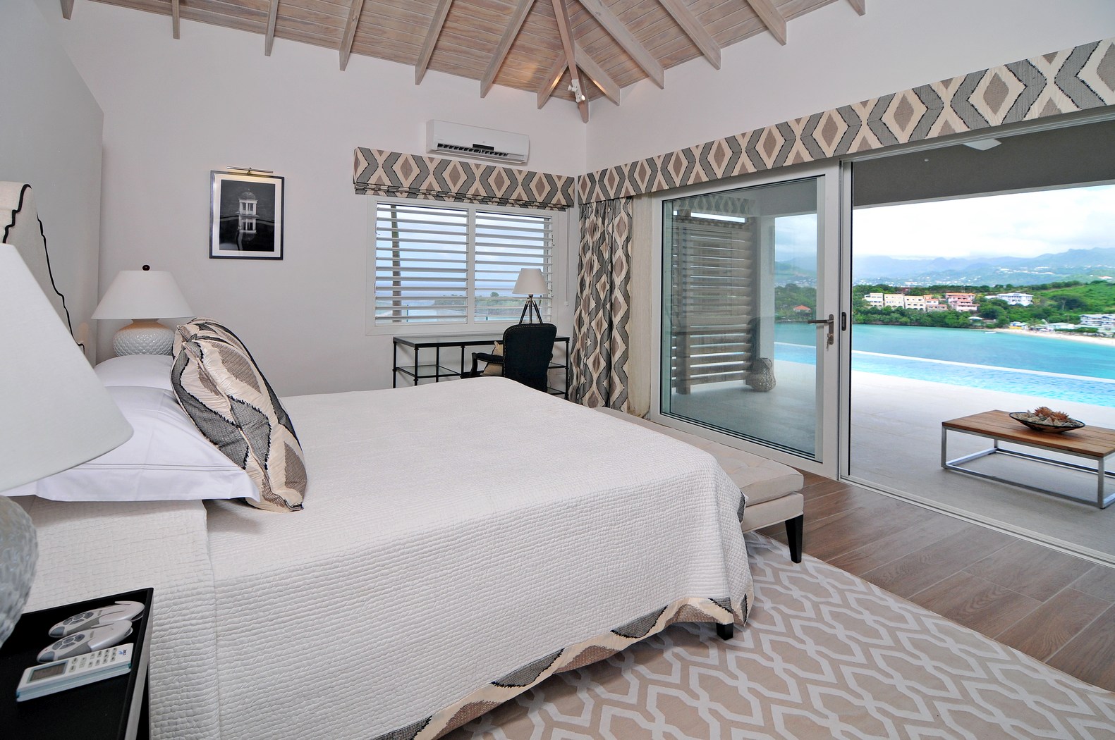 Master bedroom of a villa at Laluna, Grenada