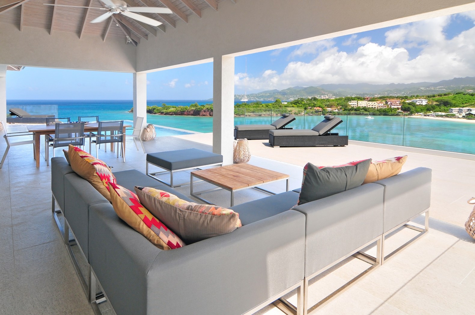 Outdoor living area of Laluna, Grenada