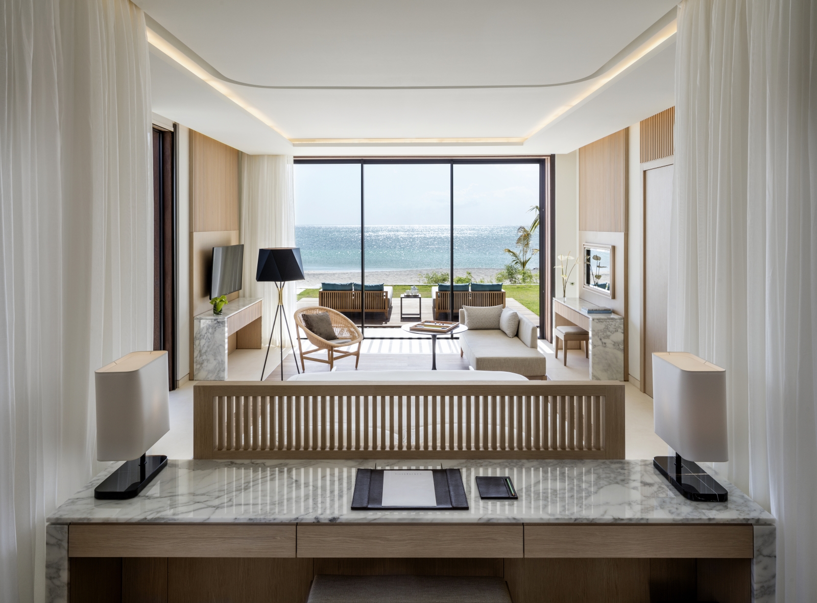 master bedroom overlooking the beach and the ocean