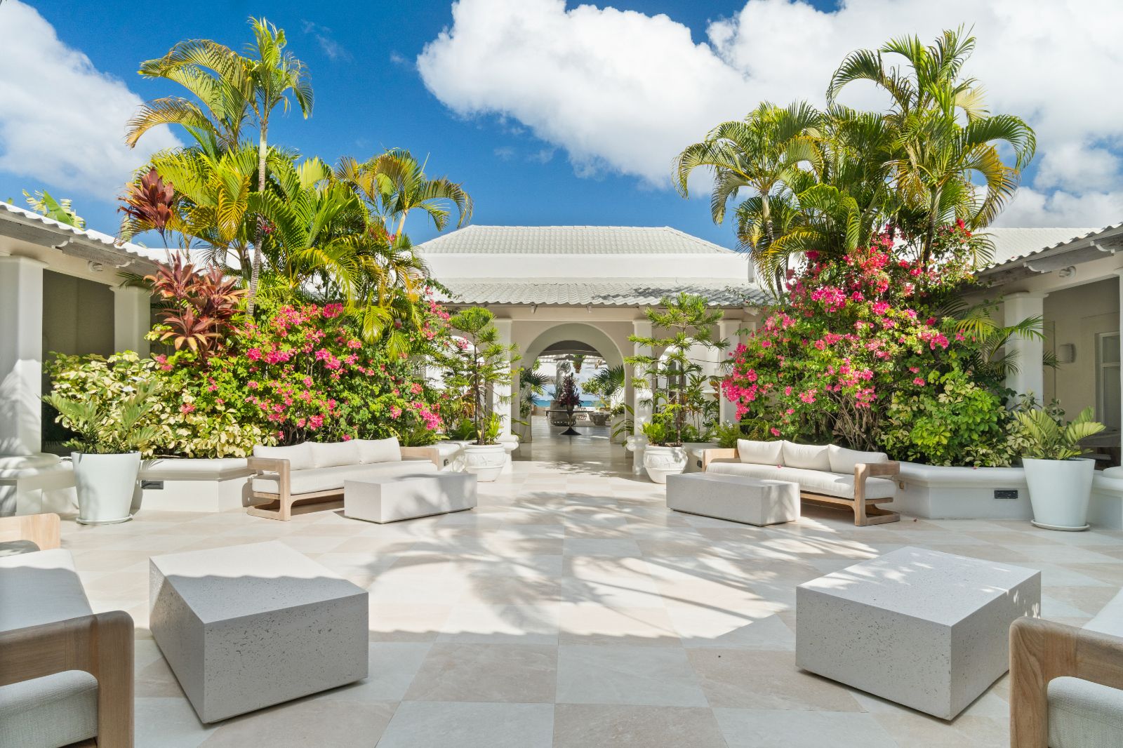 Arrival lobby at Spice Island Beach Resort in Grenada