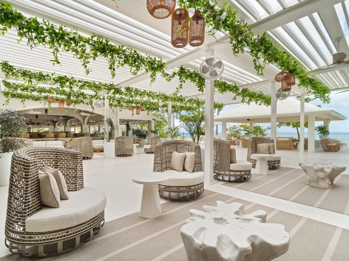 Courtyard chairs at Spice Island Beach Resort in Grenada
