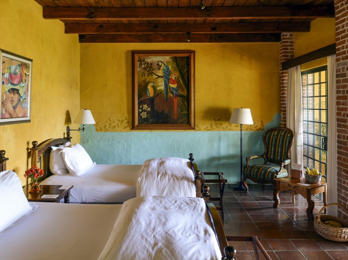 Twin room at Casa Palopo in Guatemala
