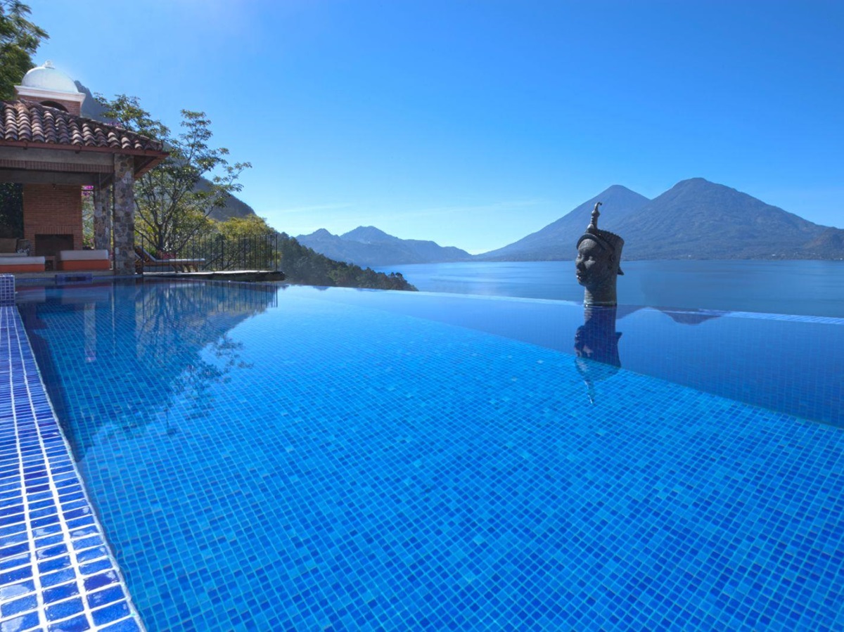 Atitland infinity pool at Casa Palopo in Guatemala