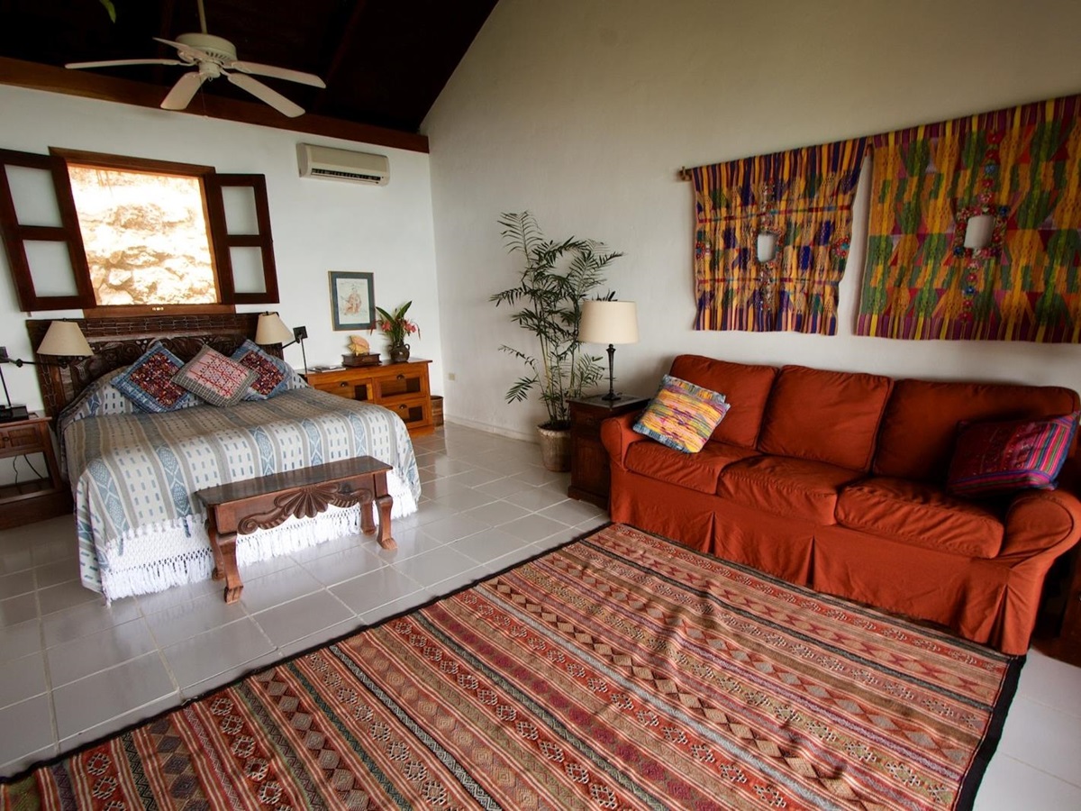 Bedroom at La Lancha in Guatemala