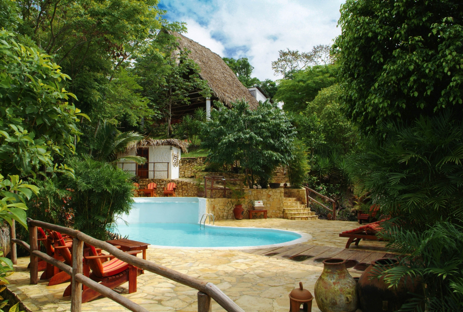 Pool at La Lancha in Guatemala