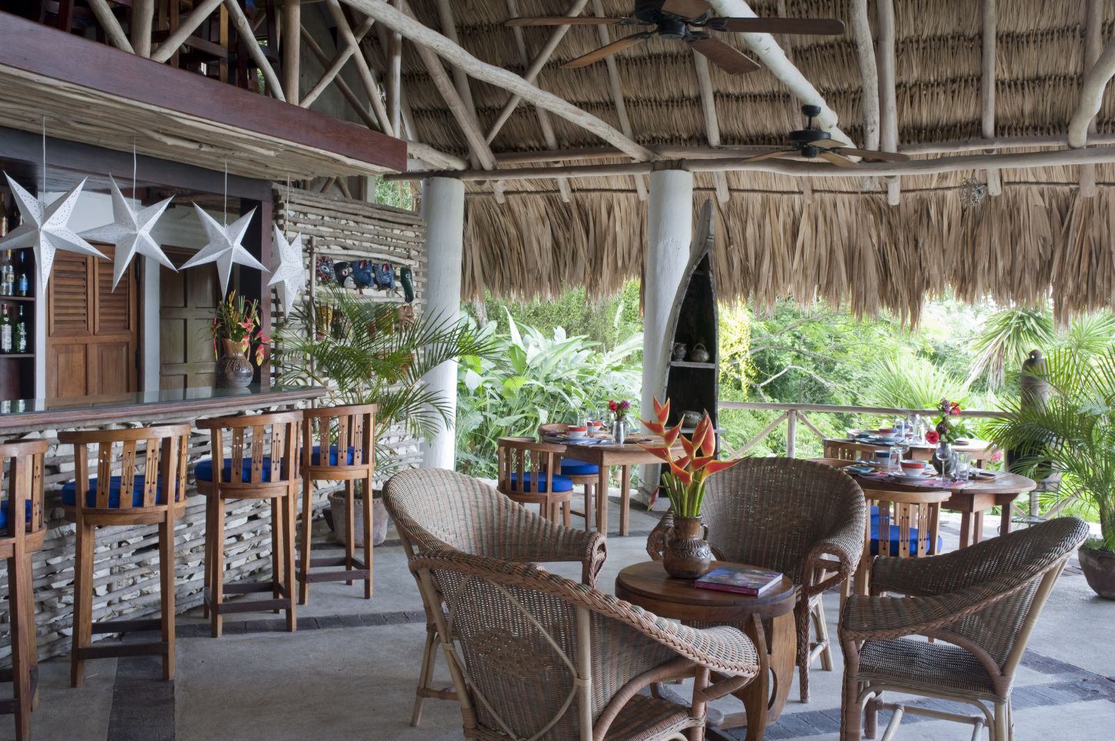 Bar at La Lancha in Guatemala