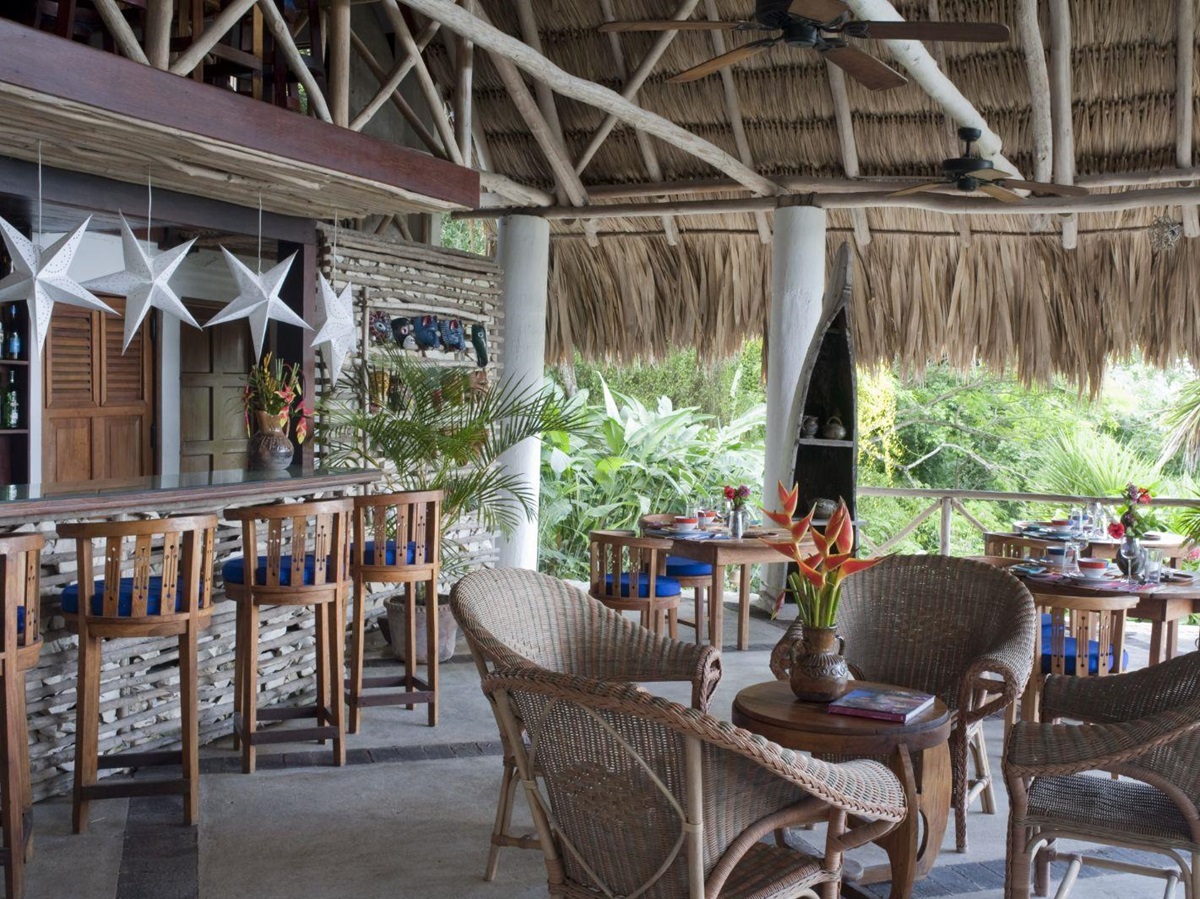 Bar at La Lancha in Guatemala