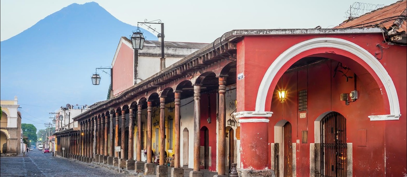 Colonial street in Antigua, Guatemala