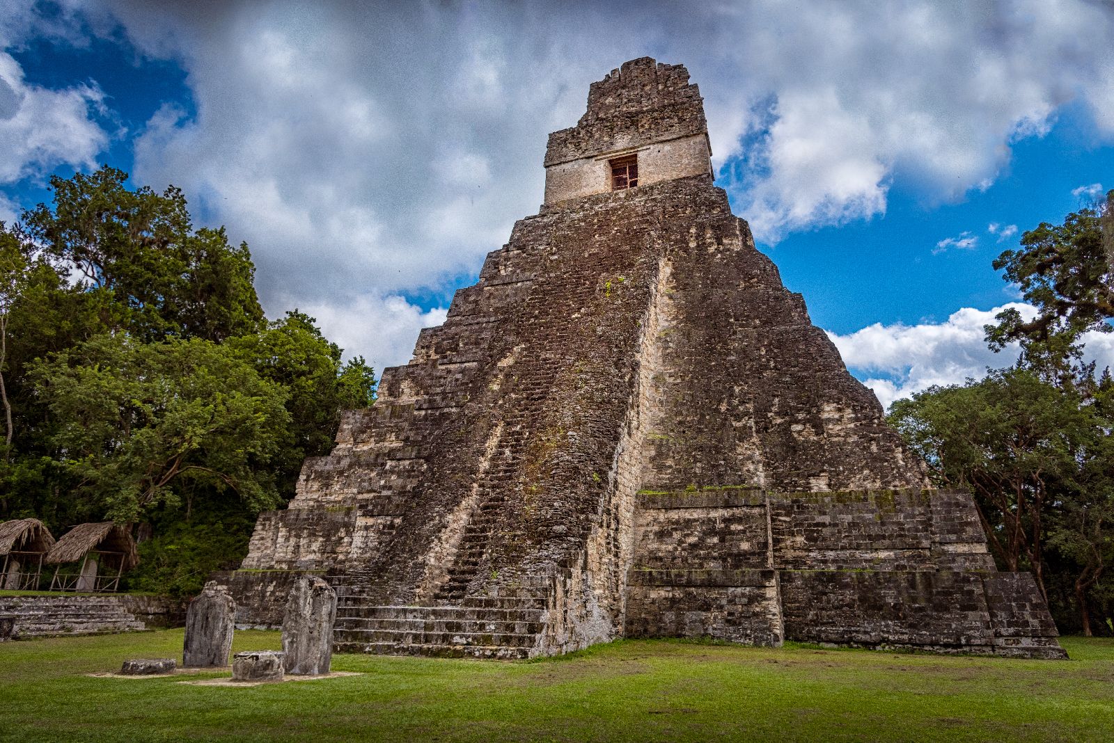 One of the towering Maya temples in Tikal, Guatemala
