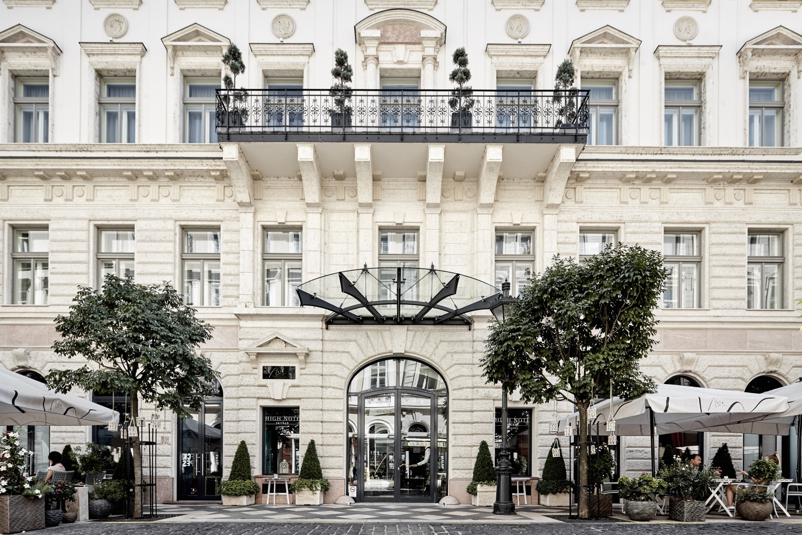 Main entrance view of Aria Budapest in Hungary