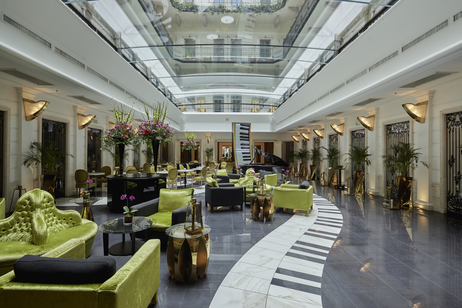 Music Garden Courtyard area at Aria Budapest in Hungary
