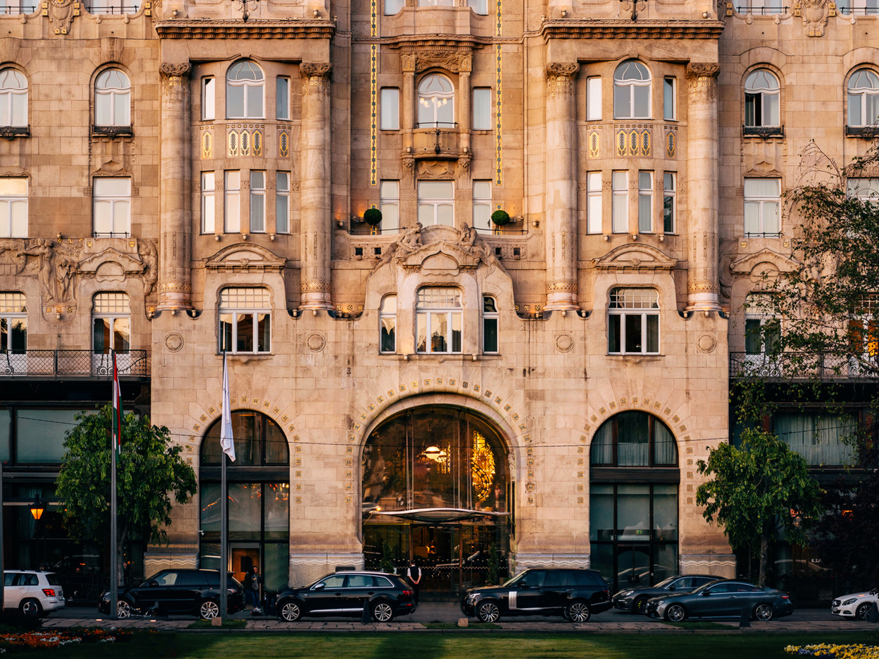 Facade of Four Seasons Gresham Palace in Budapest
