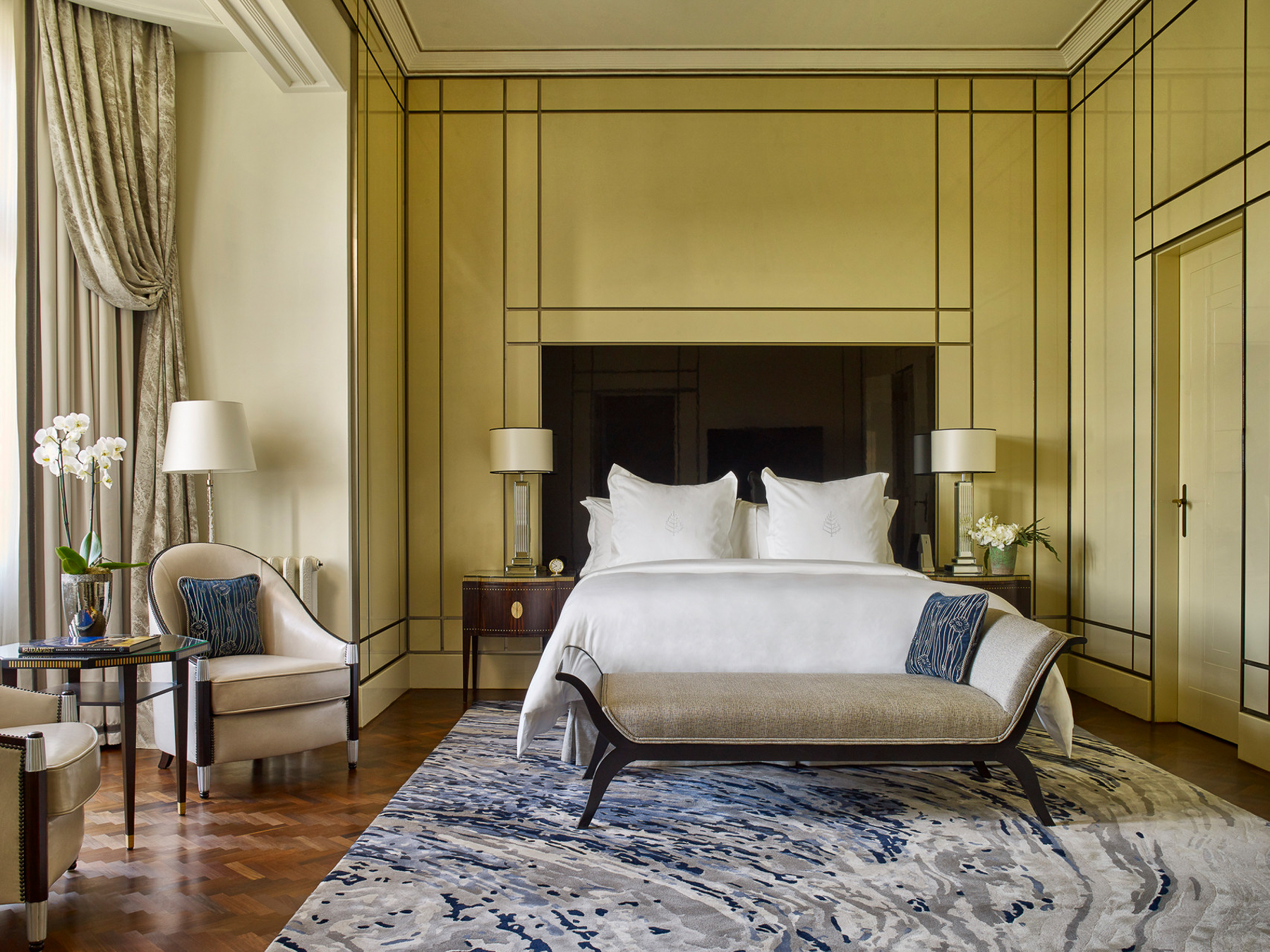 Cream guest suite at Four Seasons Gresham Palace in Budapest