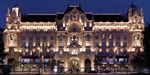 Hotel Facade at the Four Seasons Gresham Palace in Budapest Hungary