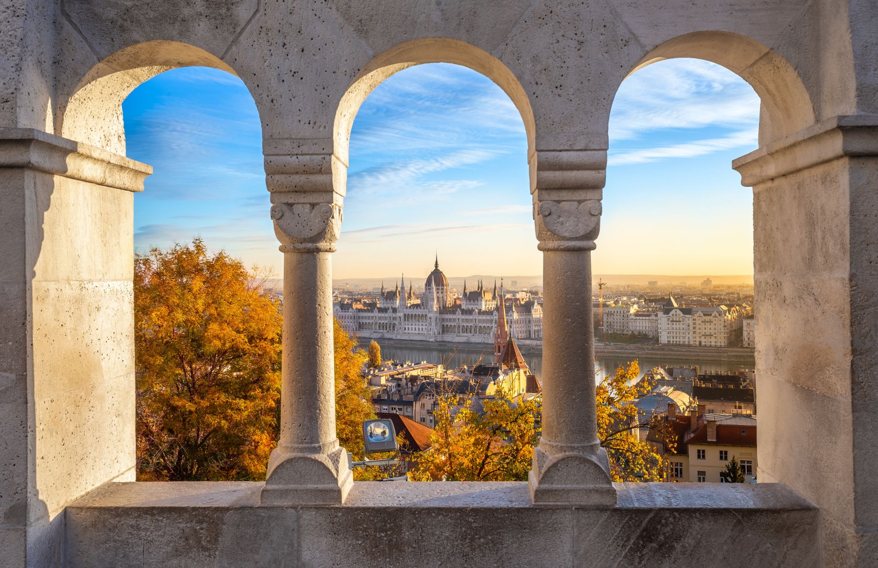 View over the rooftops of Budapest from the Castle Quarter