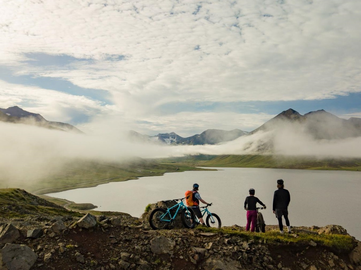 Biking in the wilderness from Deplar Farm in Icelnad