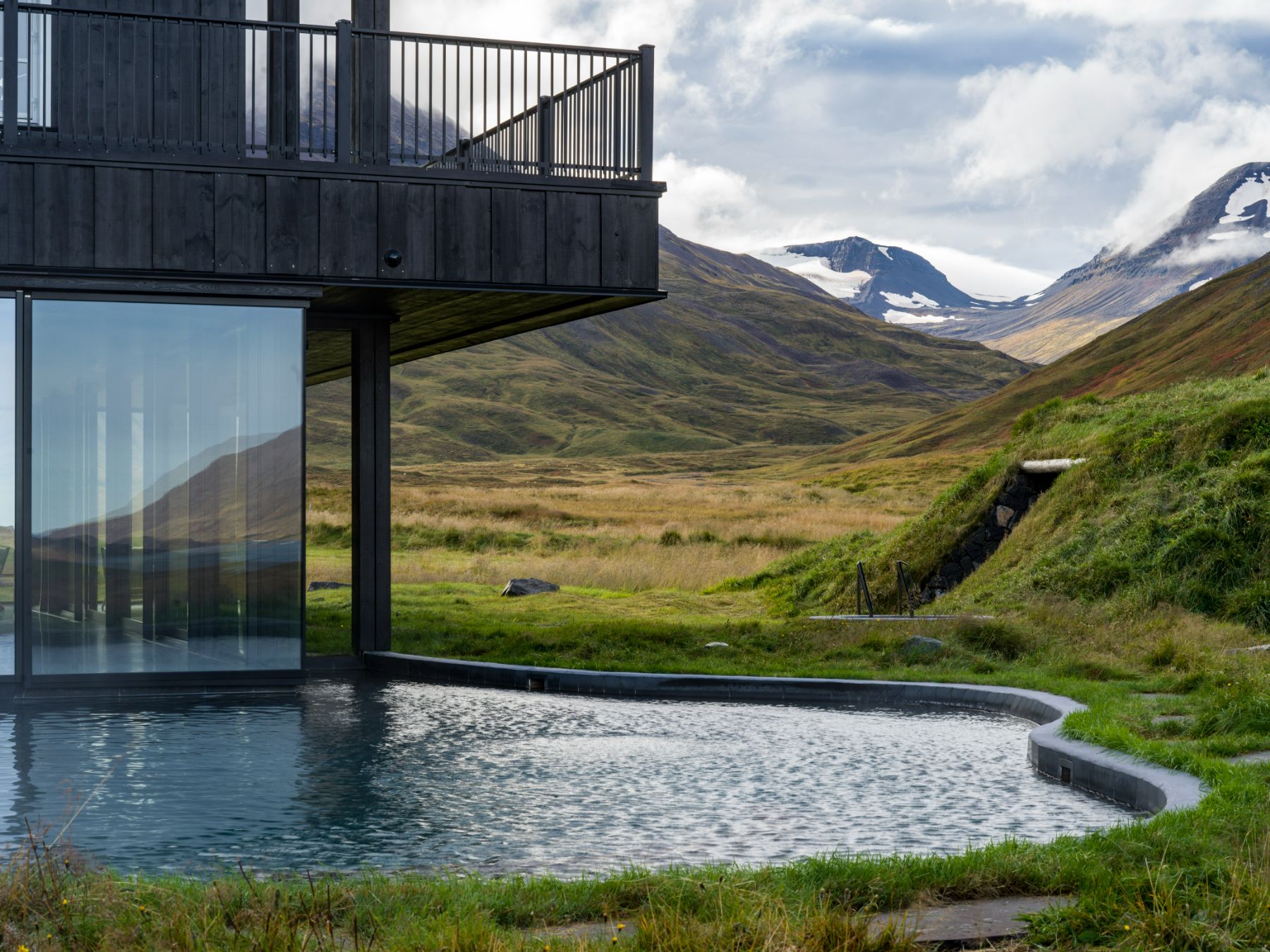 Swimming pool at Deplar Farm in Iceland