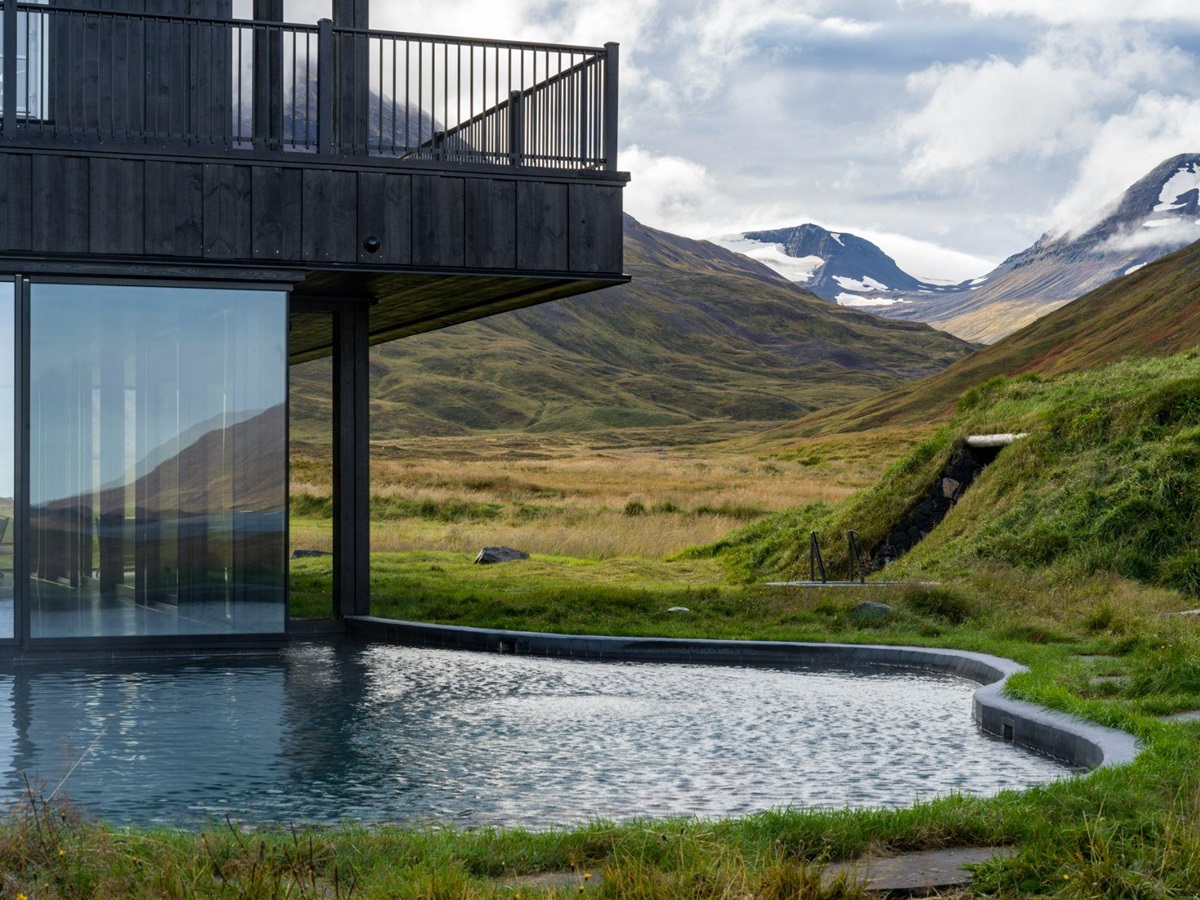 Swimming pool at Deplar Farm in Iceland