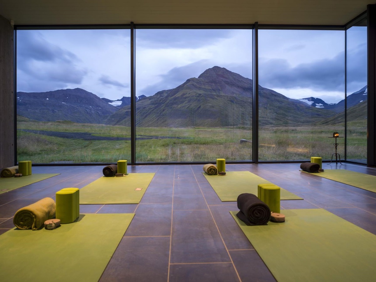 Yoga pavilion at Deplar Farm in Iceland