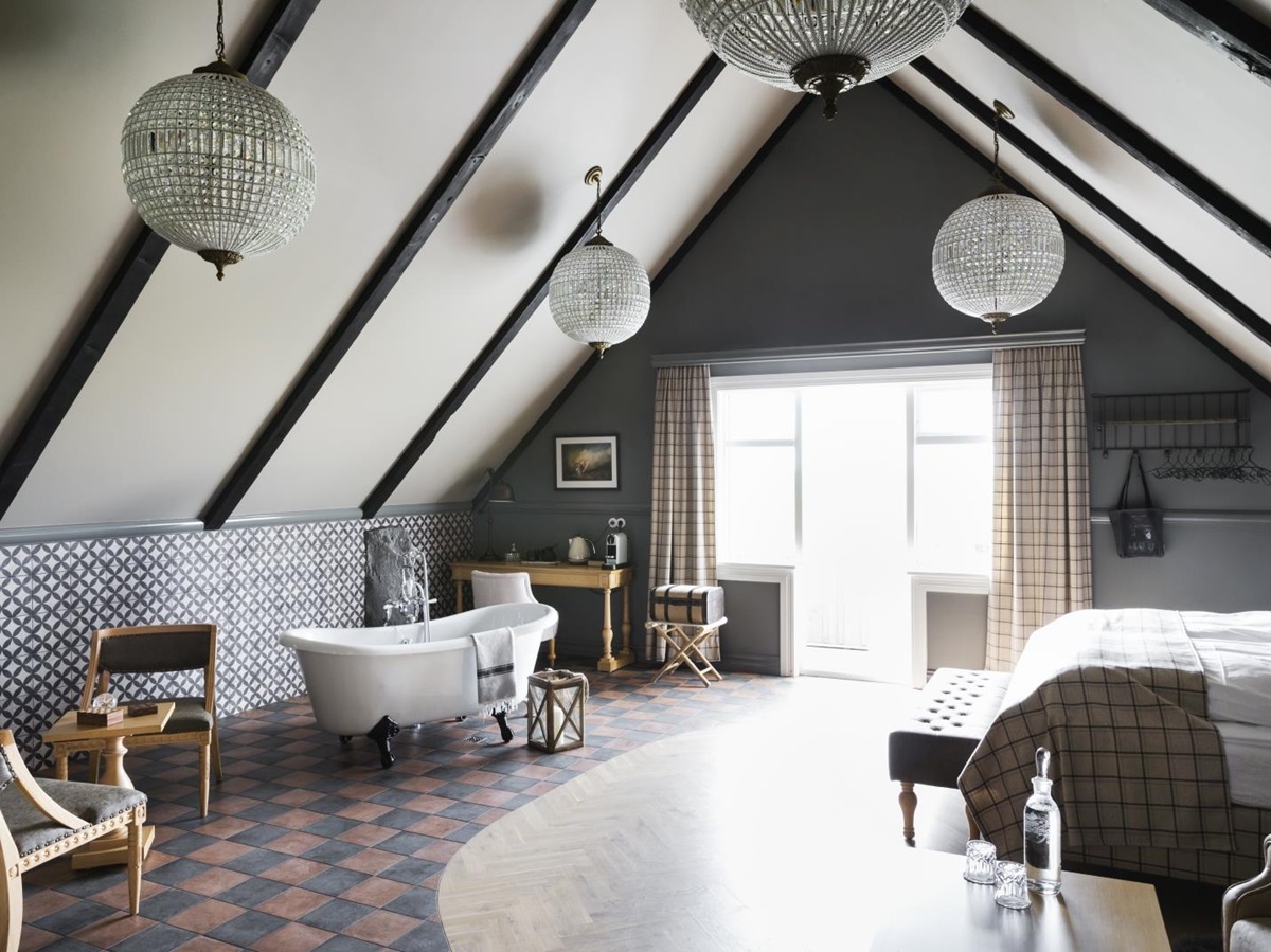 Bath in Master Suite at Skalakot, Iceland
