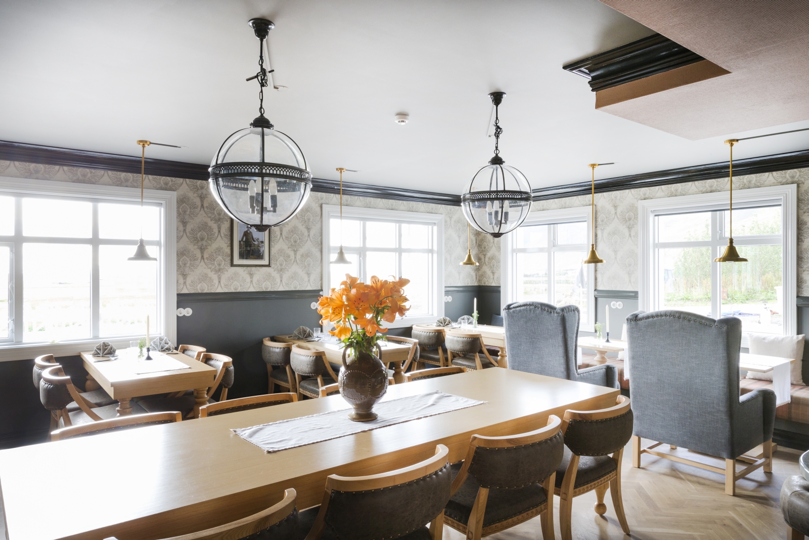 Restaurant at Skalakot - Boutique hotel in  Iceland