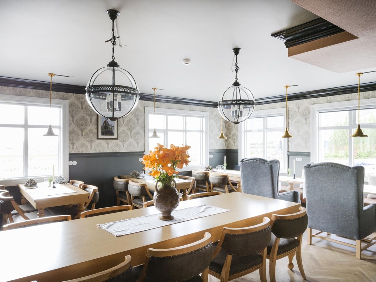 Restaurant at Skalakot - Boutique hotel in Iceland