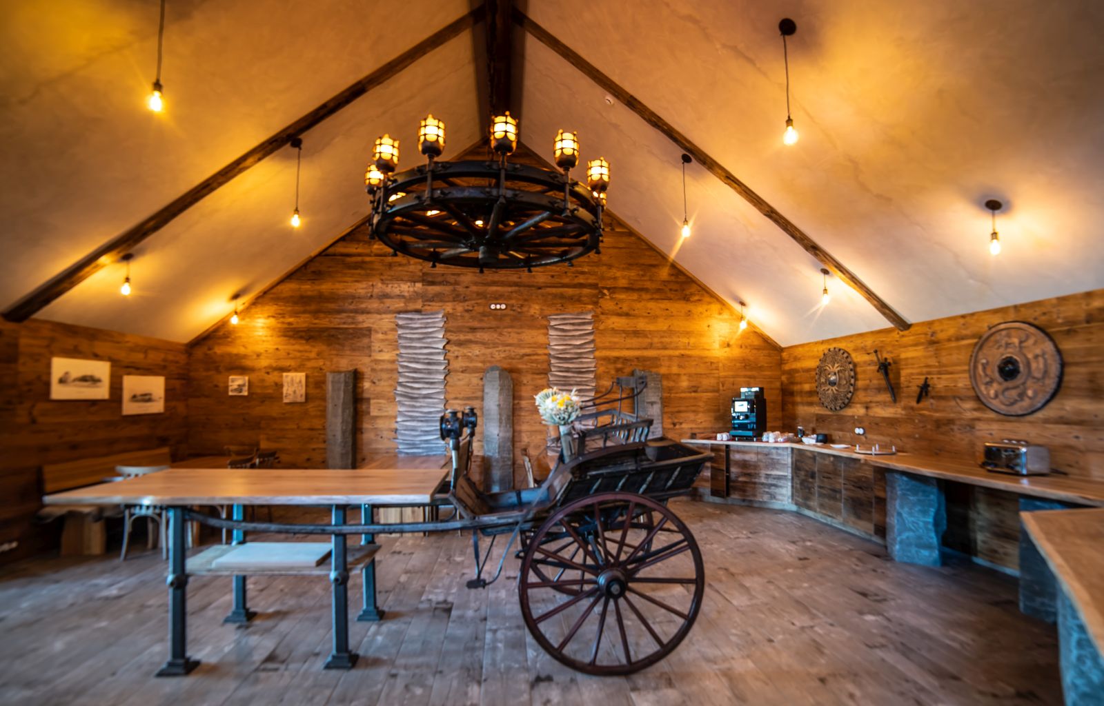 Breakfast area of the Torfhus Retreat hotel in Iceland