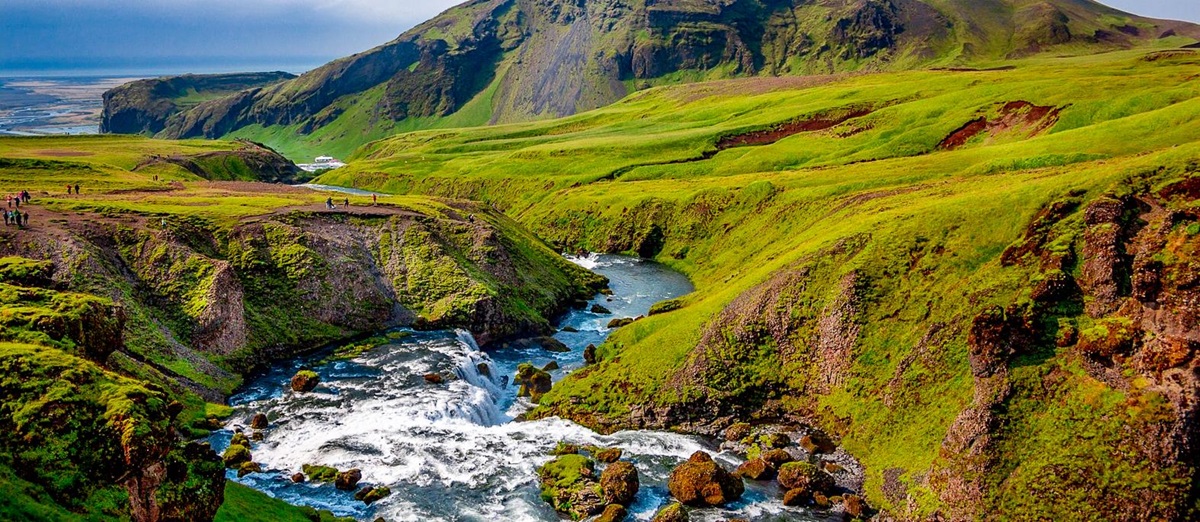 A river running through Thorsmork in Iceland