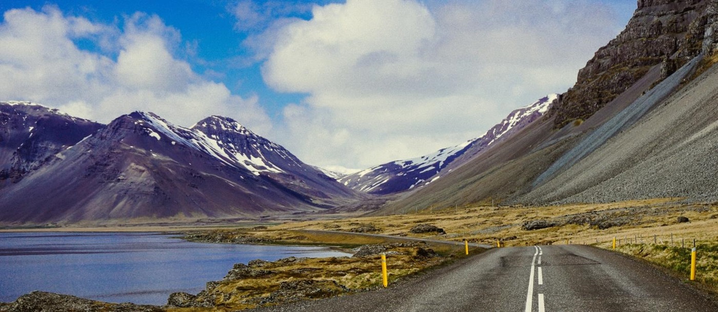 Highway 1 in Iceland in summer