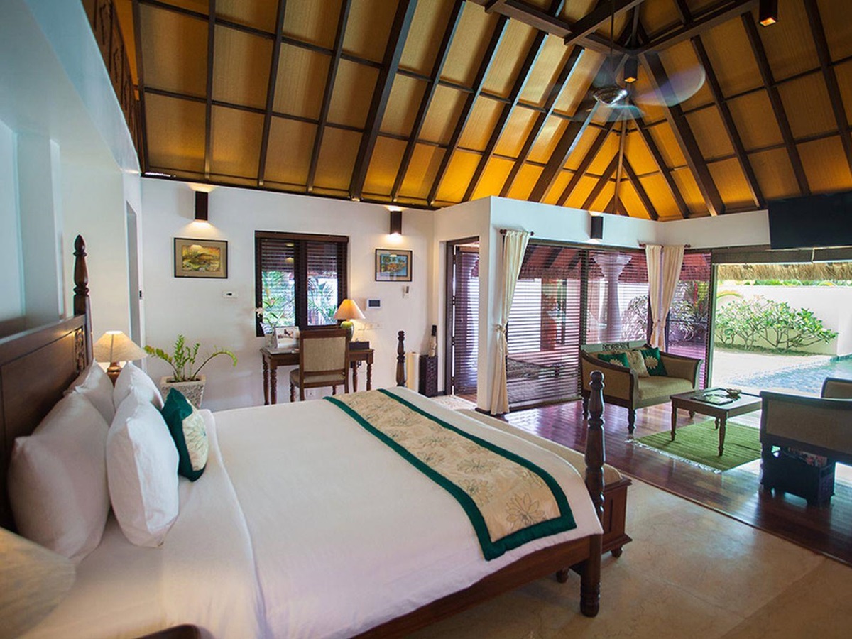 Guest room at Carnoustie Resort in Kerala India