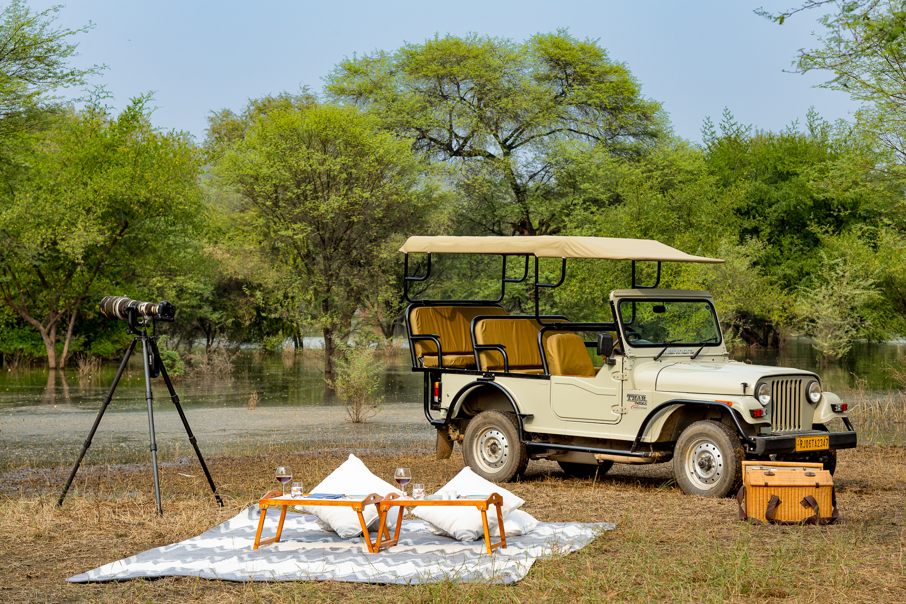 Jeep safari from Chhatra Sagar in India
