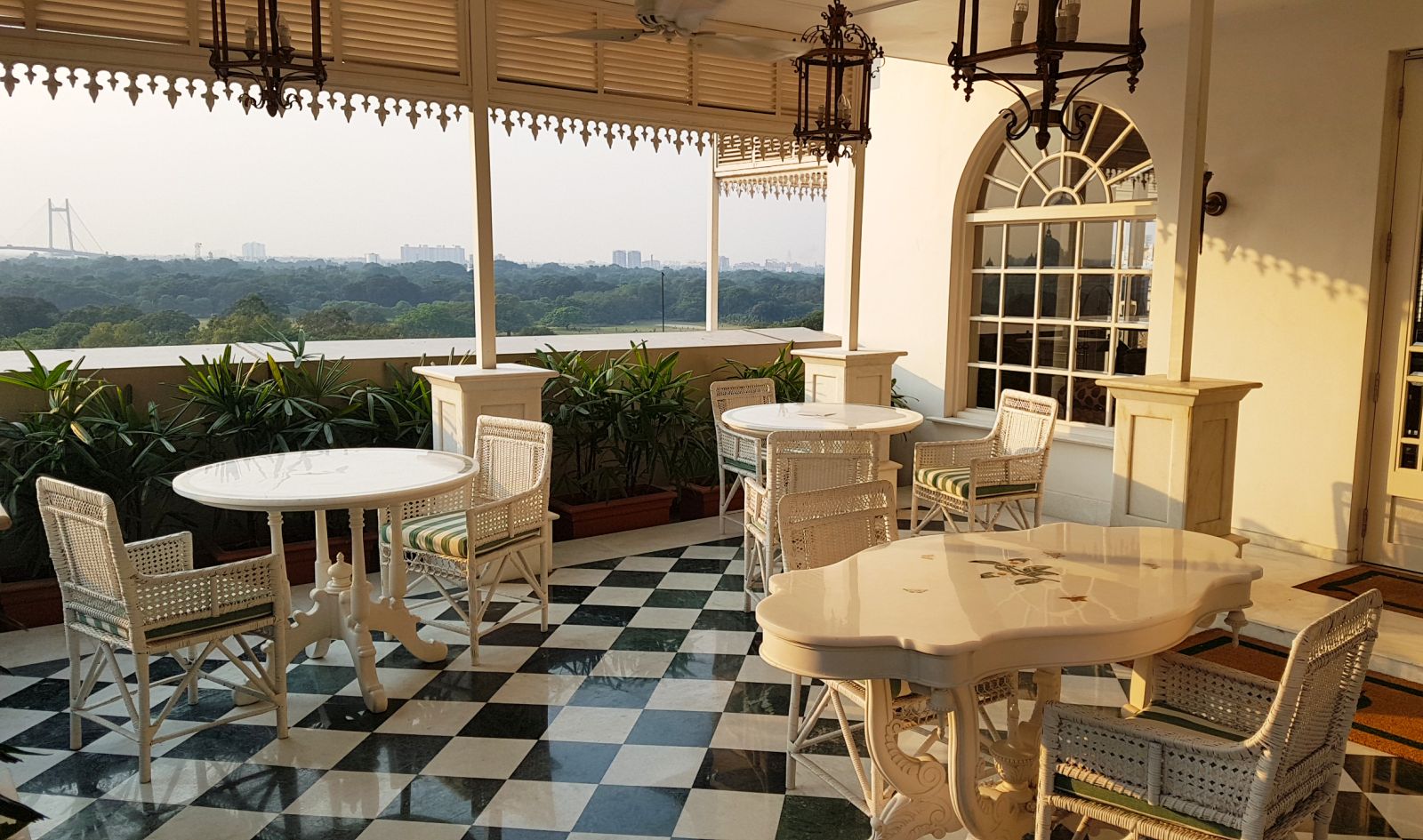 Tea terrace at the Glenburn Penthouse hotel India