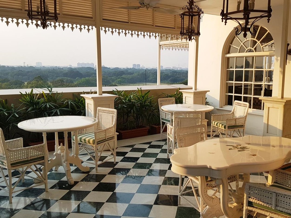 Tea terrace at the Glenburn Penthouse hotel India