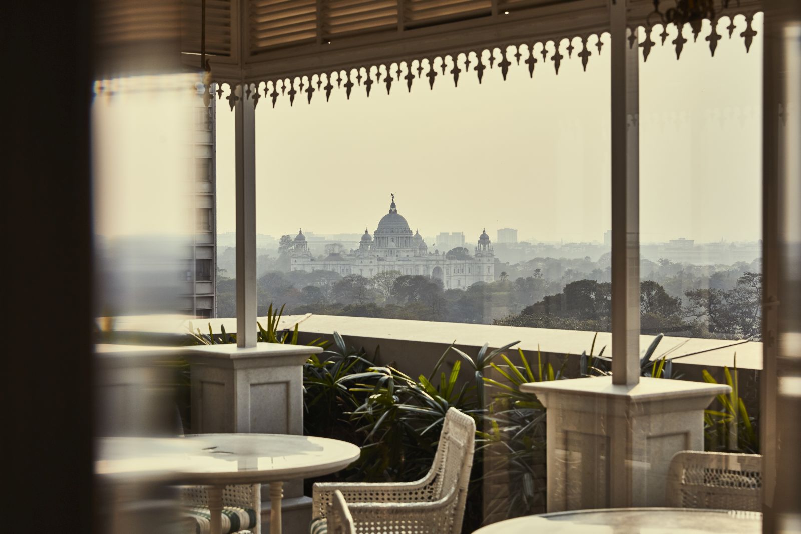 View of Kolkata from the Glenburn Penthouse hotel India