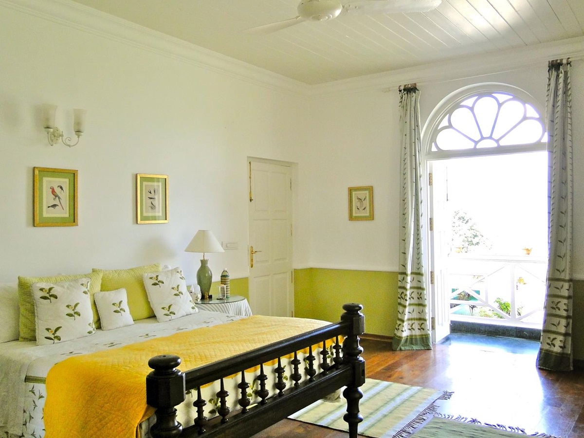 Guest room at the Glenburn Tea Estate in Darjeeling India