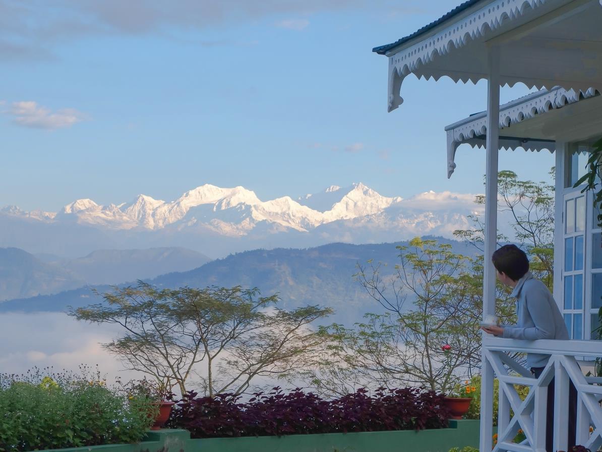 Mountain views from the Glenburn Tea Estate in Darjeeling India