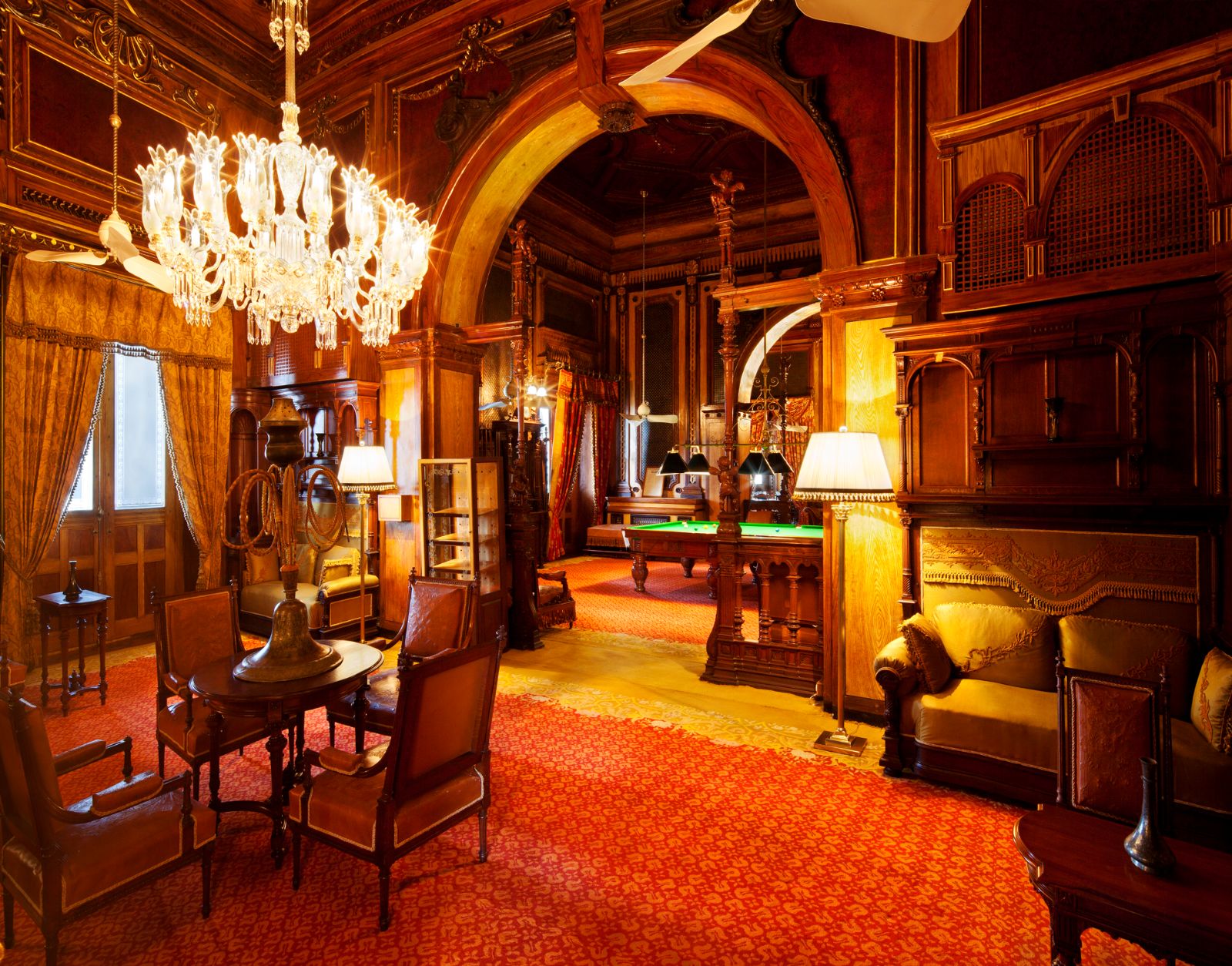 Games Room at Taj Falaknuma Palace in Hyderabad in India