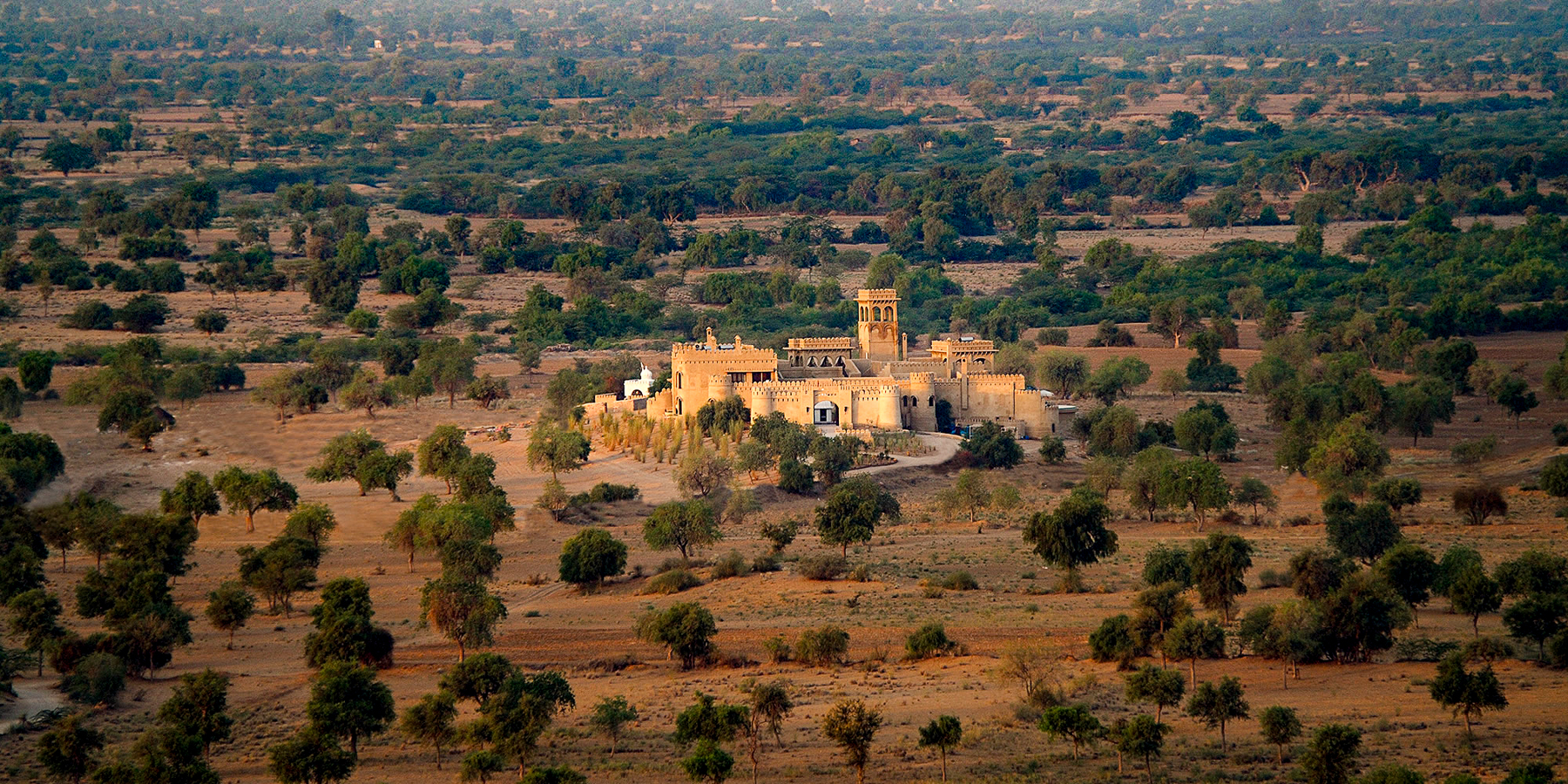 Aerial view of Mihir Garh in India