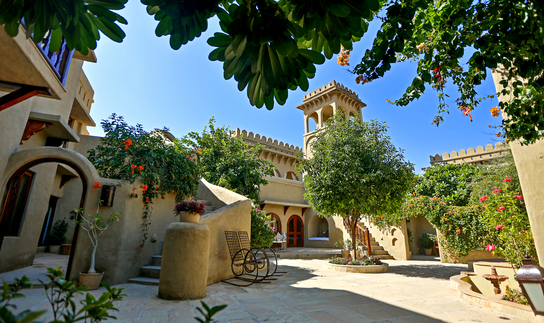 Courtyard of Mihir Garh in India